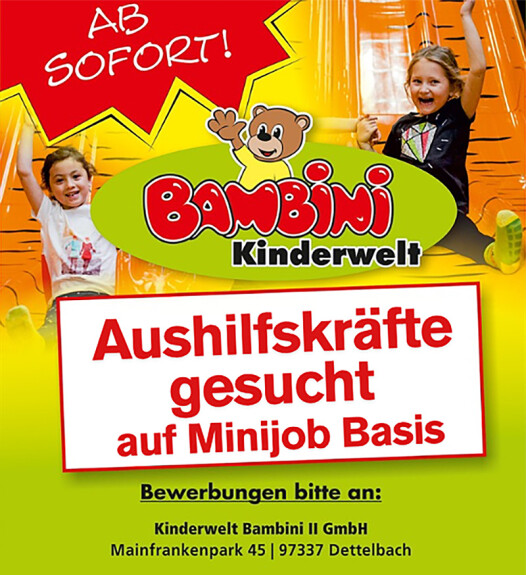 Aushilfskräfte Bambini Würzburg